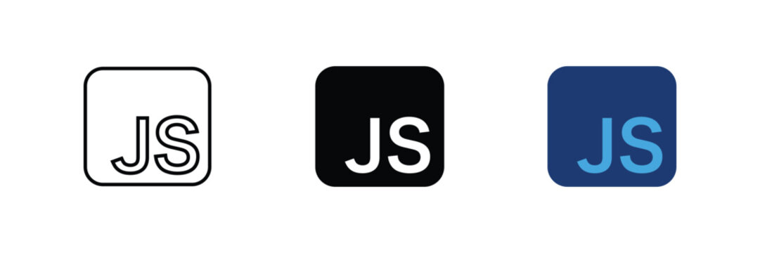 JS javascript file coding programming vector icon set