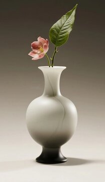 Zen Inspired Tea Pet Vase with Minimal Floral Arrangement and Oriental Aesthetic