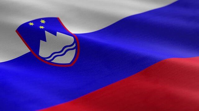 Slovenia - waving flag loop