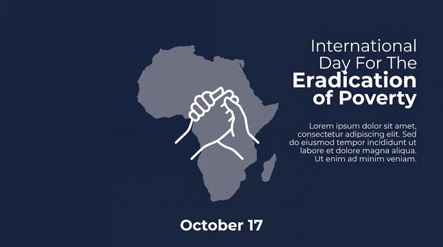 International day for the Eradication of Poverty poster on october 17