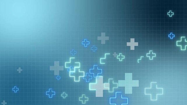 Medical Technology Blue Grid Loop Background