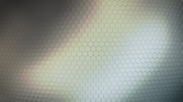 Soft light waves ripple across a hexagon grid in cool blue-green tones, creating a subtle futuristic backdrop perfect for tech presentations and corporate video intros.