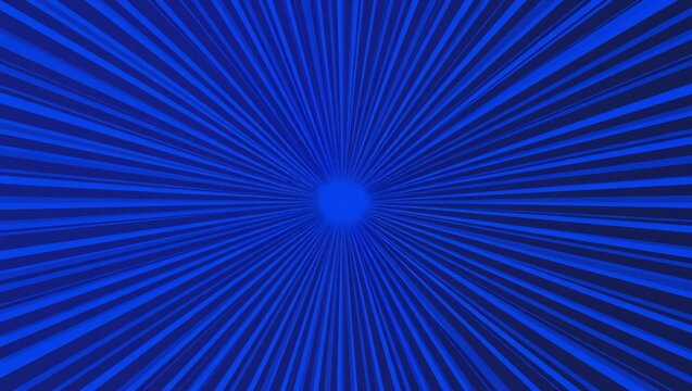 Abstract blue pixel art background with a digital radial light burst effect
