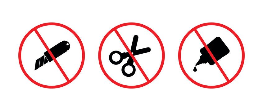 No cut and glue sign.