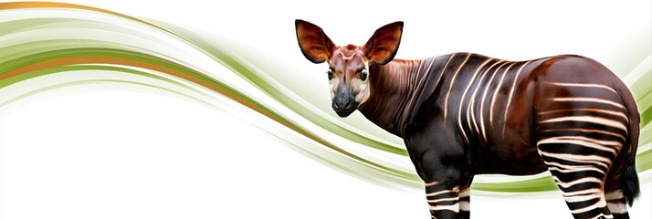 Naklejka premium Okapi animal illustration