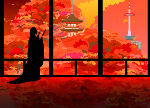 秋を詠む平家の女性