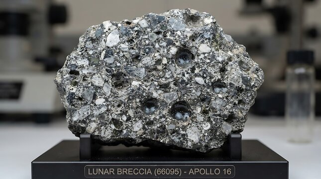 Moon rock sample texture
