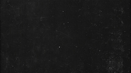 Grunge overlay effect with scratch and dust on black background, retro noisy grain texture for film and photo overlay design © ilham