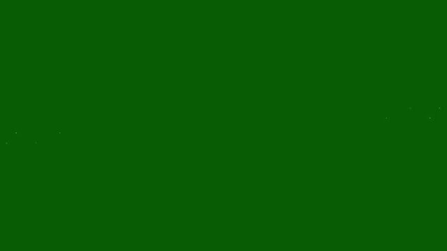 White glitter sparkles trail animation on green screen background 4k video. Glittering stars line glowing sparkle trail animation, shimmering white starlight trails, , pixie dust path doodle animation
