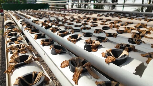 Dying Crops in Hydroponic System with Empty Net Pots