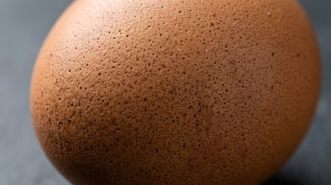 Extreme macro close up texture of brown chicken eggshell surface