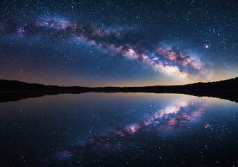 Fototapeta premium Milky Way's Celestial Reflection