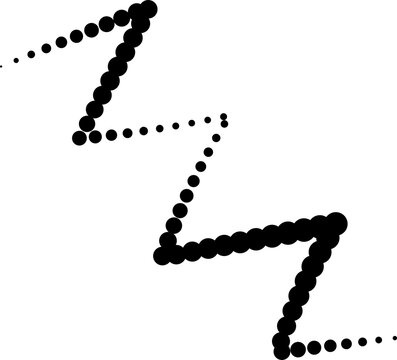 Bold dotted wave line shapes set