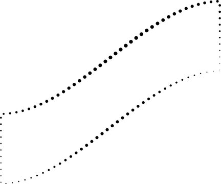 Square dotted line set. Geometric shapes