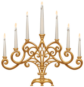 Vintage Golden Candelabra
