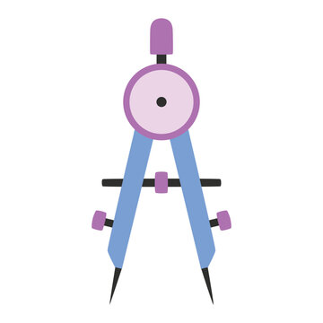 compass isolated, geometry and drafting tool