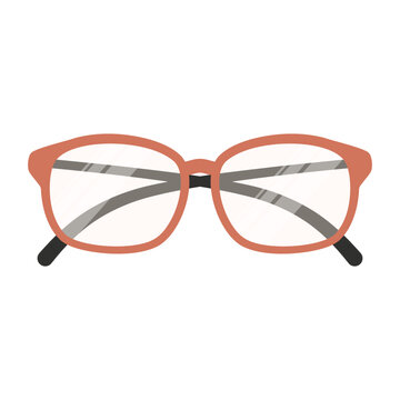 vector illustration of eyeglasses for vision in flat style