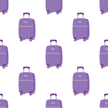 travel suitcase seamless pattern