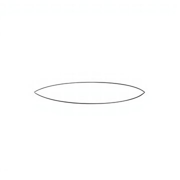 Minimalist geometric almond or vesica piscis shape