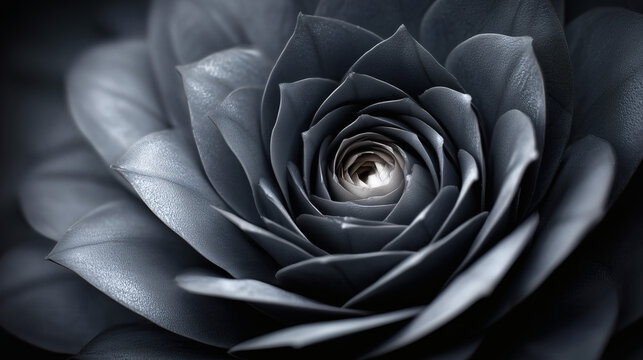 Flor en blanco y negro