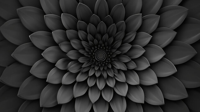 Flor en blanco y negro