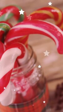 Animation of stars over christmas sweets