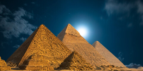 great pyramids of giza tent in the desert © thanakon