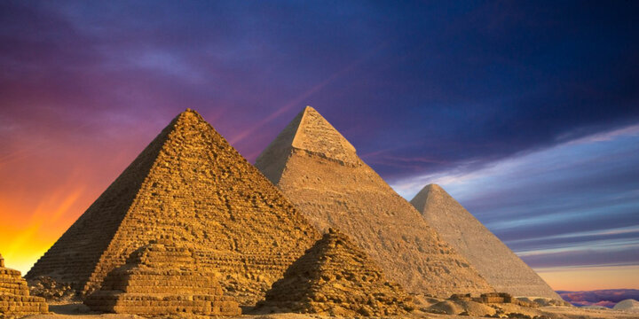 great pyramids of giza tent in the desert