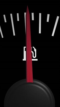 Animation of car panel on black background