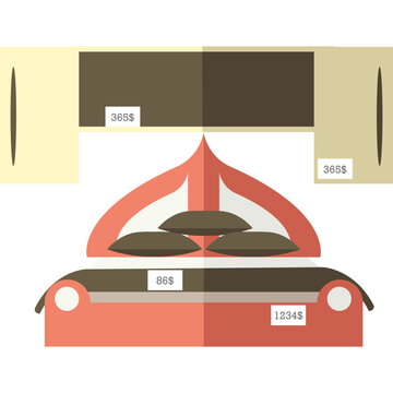 Furniture store vector icon isolated