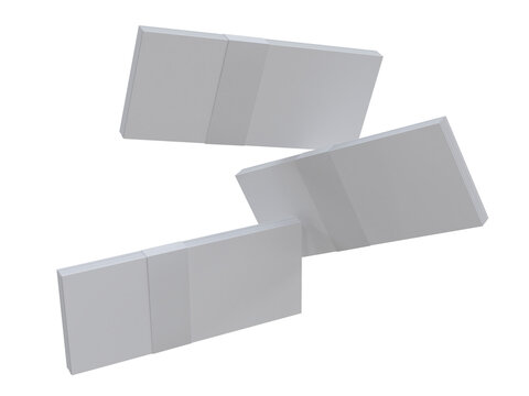 3D mockup of stacks of blank paper banknotes secured with bands, isolated on black, ideal for money design, cash concepts, finance, banking, savings, and advertising. Business finance concept