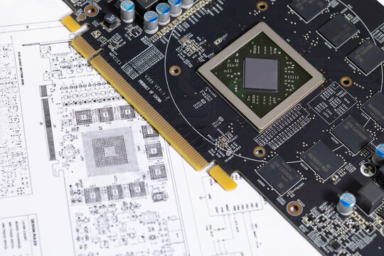 Advanced Electronic Circuit board and Chips Design for AI Semiconductor technology High precision engineering and PCB AI Digital Chip Production and Microchip architecture blueprint.