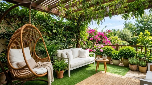 Cozy garden terrace