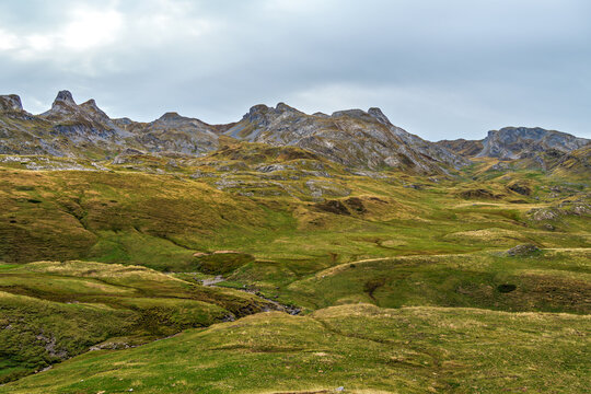 Col du Pourtalet, France. Mountain pass in the French Pyrenees massif, symbol of the Tour de France