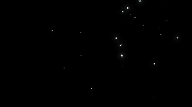 White glowing sparkling stars shines animation 4k, glowing fairy dust streak, twinkling magic dust on black background, twinkling stars shine animation, magic dust, magic sparkle glitter line star