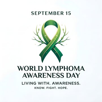World lymphoma awareness day ribbon symbol design