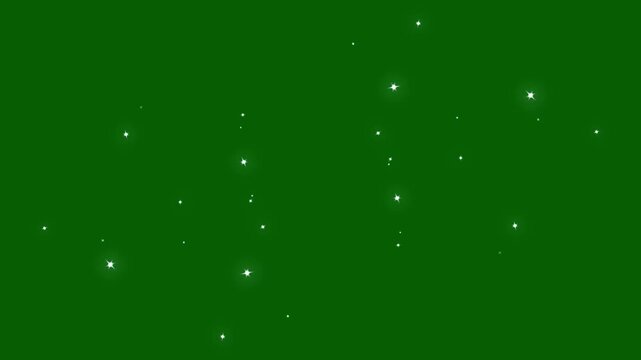 Magical white glitter trail animation on green screen, seamless sparkle loop 4k, fairy doodle stars and shimmering starlight trail, sparkling glitter star dust burst, white glitter Background