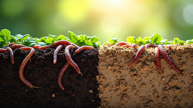 Regenerative Soil vs Degraded Earth Cross Section