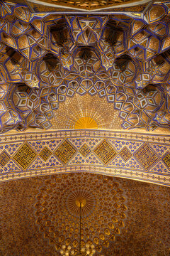 Interior Domes of Islamic Architecture in Samarkand