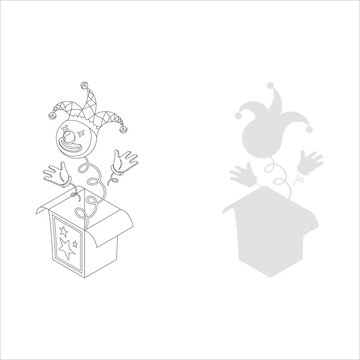 Surprise jack in the box toy vector illustration design with surprise
