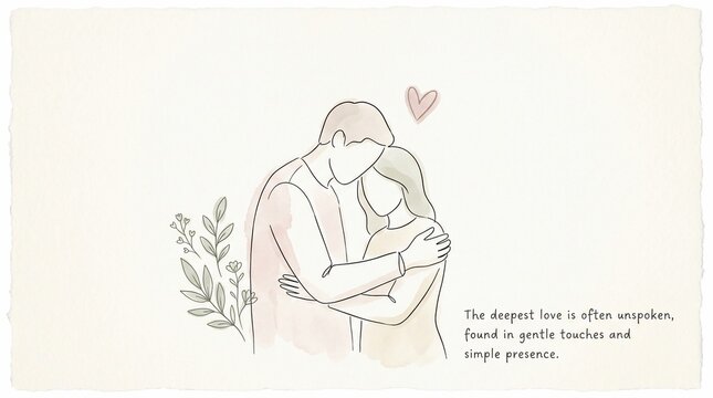 Minimalist love illustration