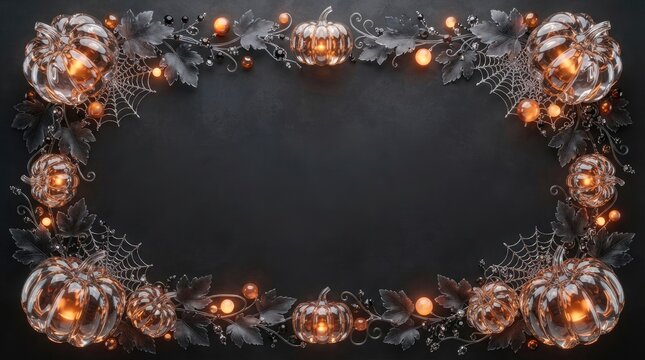 Floating lanterns illuminate a dark night sky creating a festive border effect