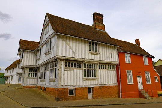 Sideview of Lavenham Guildhall.