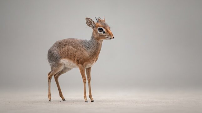 Dik-dik Antelope Standing on Ground in Natural Setting