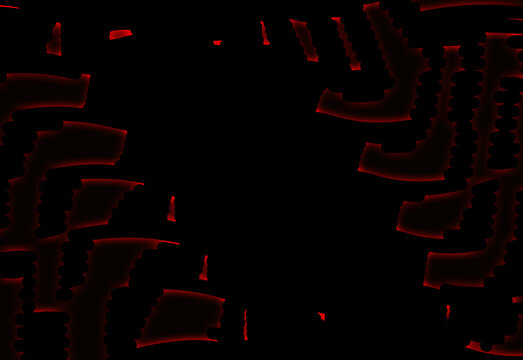 Dark abstract background with fragmented glowing red geometric lines creating a futuristic dramatic digital pattern