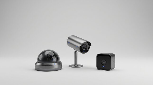 Modern security and cctv icon set for monitoring