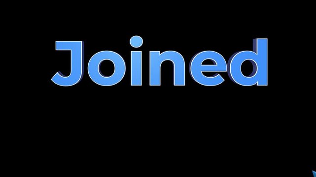 3D Join to Joined Button Animation with Blue Mouse Cursor Pointer, Click Interaction Graphic for User Interface and Video Editing