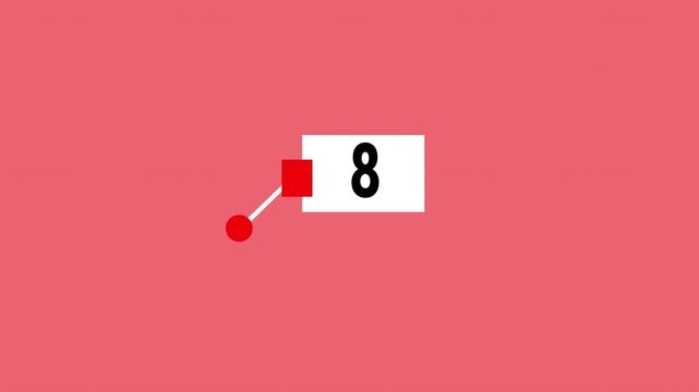 Count-Up  Digits Counting From 0 To 10 Seconds, Digital, Count-Up Seconds Decimal Point Timer, Animation With Alpha Channel, 4K Animation.