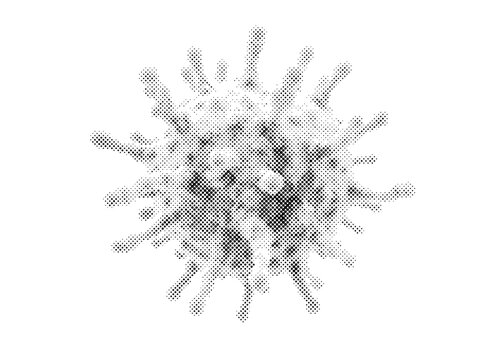 Blood white cell leukocyte in halftone immunology medical of biology science microscopic body health disease infection defense immune
