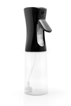 Refillable Clear Plastic Spray Bottle with Black Pump
